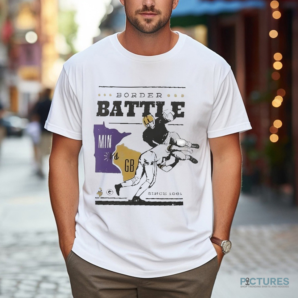 Minnesota Vikings Vs Green Bay Packers Battle Border NFL Season Shirt Minnesota Vikings Vs Green Bay Packers Battle Border NFL Season Shirt