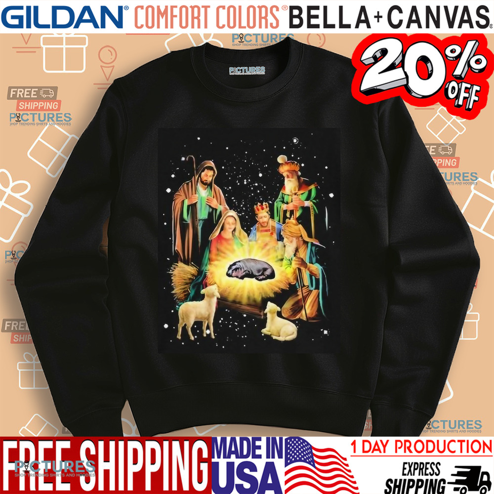 Moo Deng Christmas Miracle Christmas Shirt