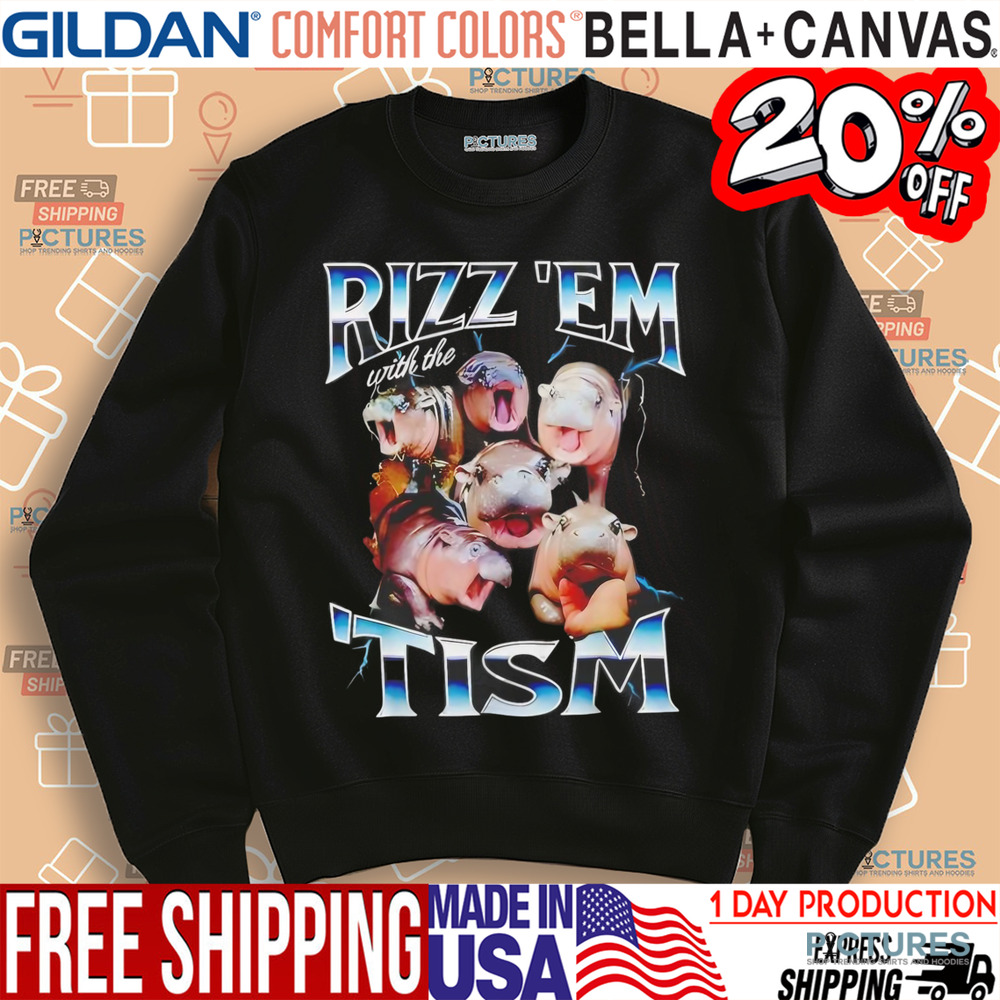 Moo Deng Rizz em with the tism vintage bootleg shirt