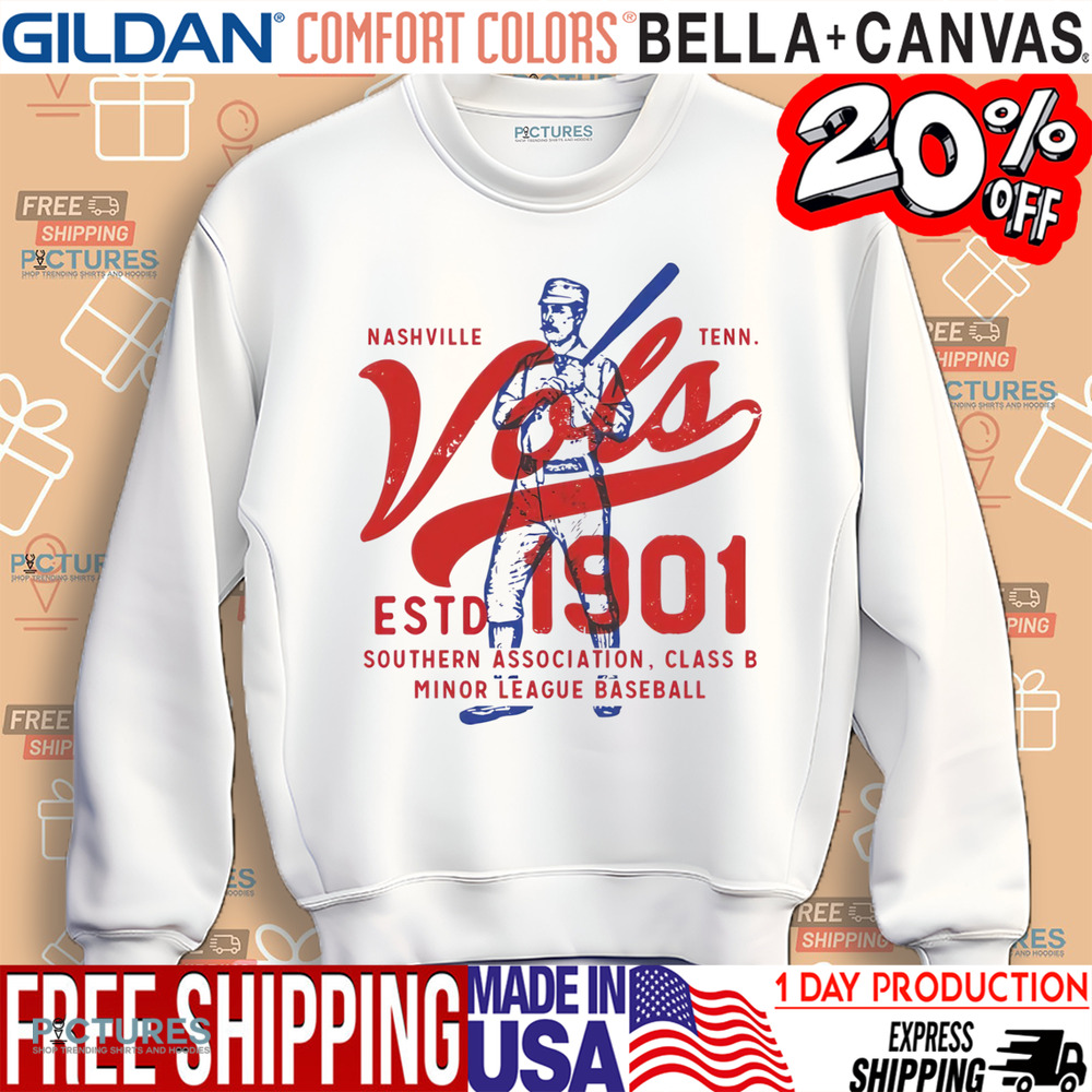 Nashville Vols Tennessee Vintage Defunct Baseball Teams Shirt