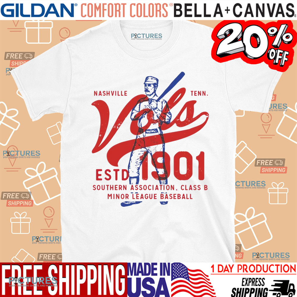 Nashville Vols Tennessee Vintage Defunct Baseball Teams Shirt