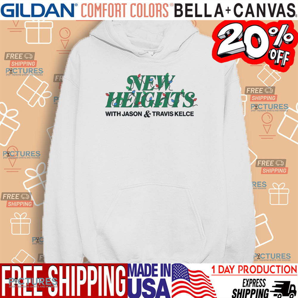 New Heights Podcast Holiday Lights With Jason And Travis Kelce Kansas City Chiefs Christmas 2024 Shirt