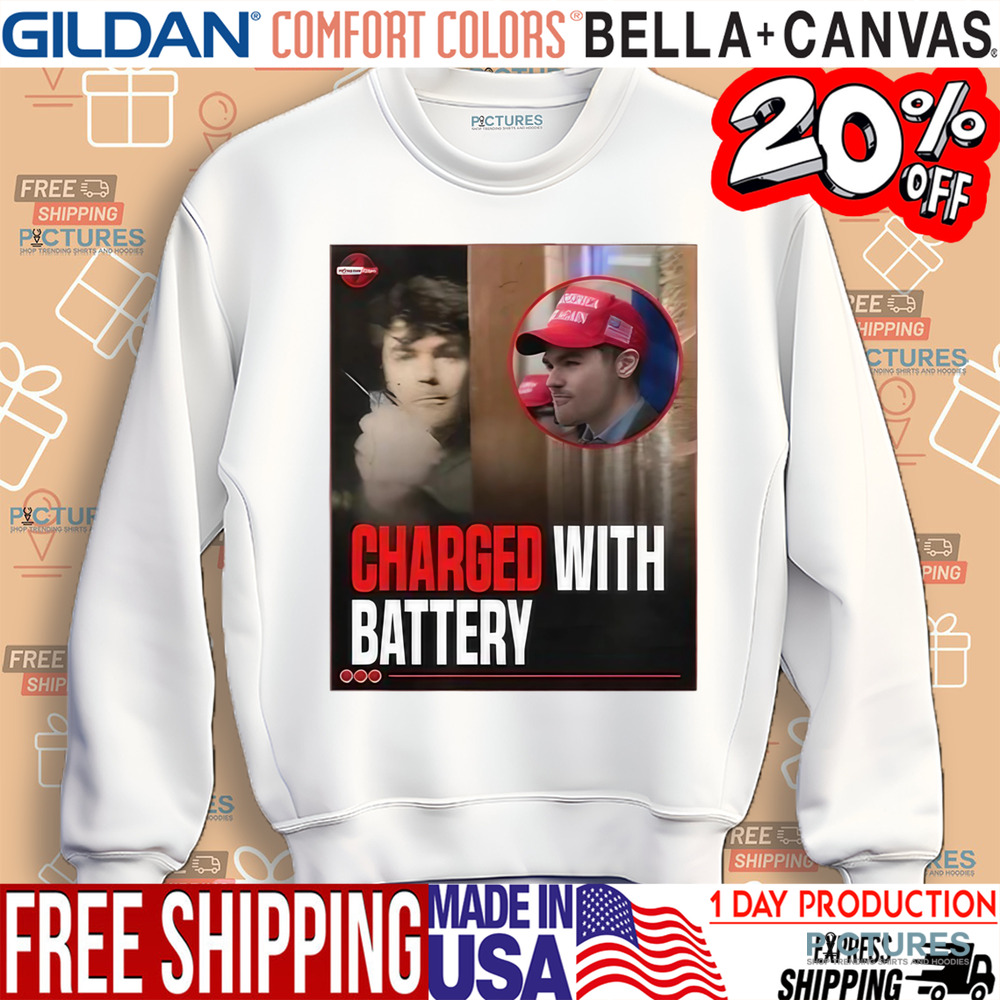 Nick Fuentes Charged With Battery Shirt