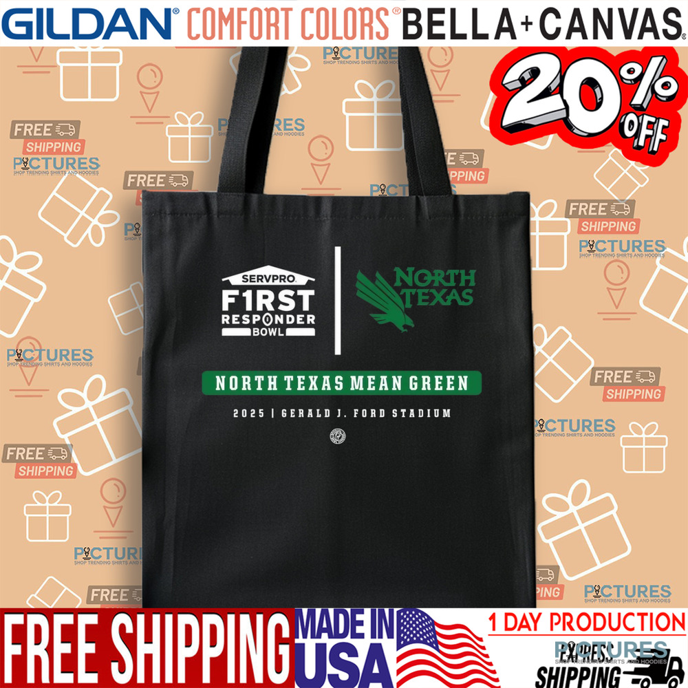 North Texas Mean Green Servpro First Responder Bowl 2025 Gerald J Ford Stadium Shirt North Texas Mean Green Servpro First Responder Bowl 2025 Gerald J Ford Stadium Shirt