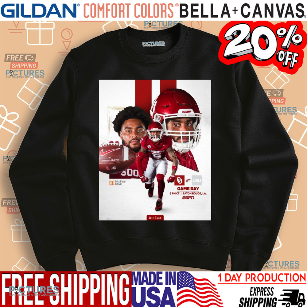 Oklahoma Sooners At LSU Tigers Gameday Baton Rouge LA Battle In The Bayou Poster Shirt