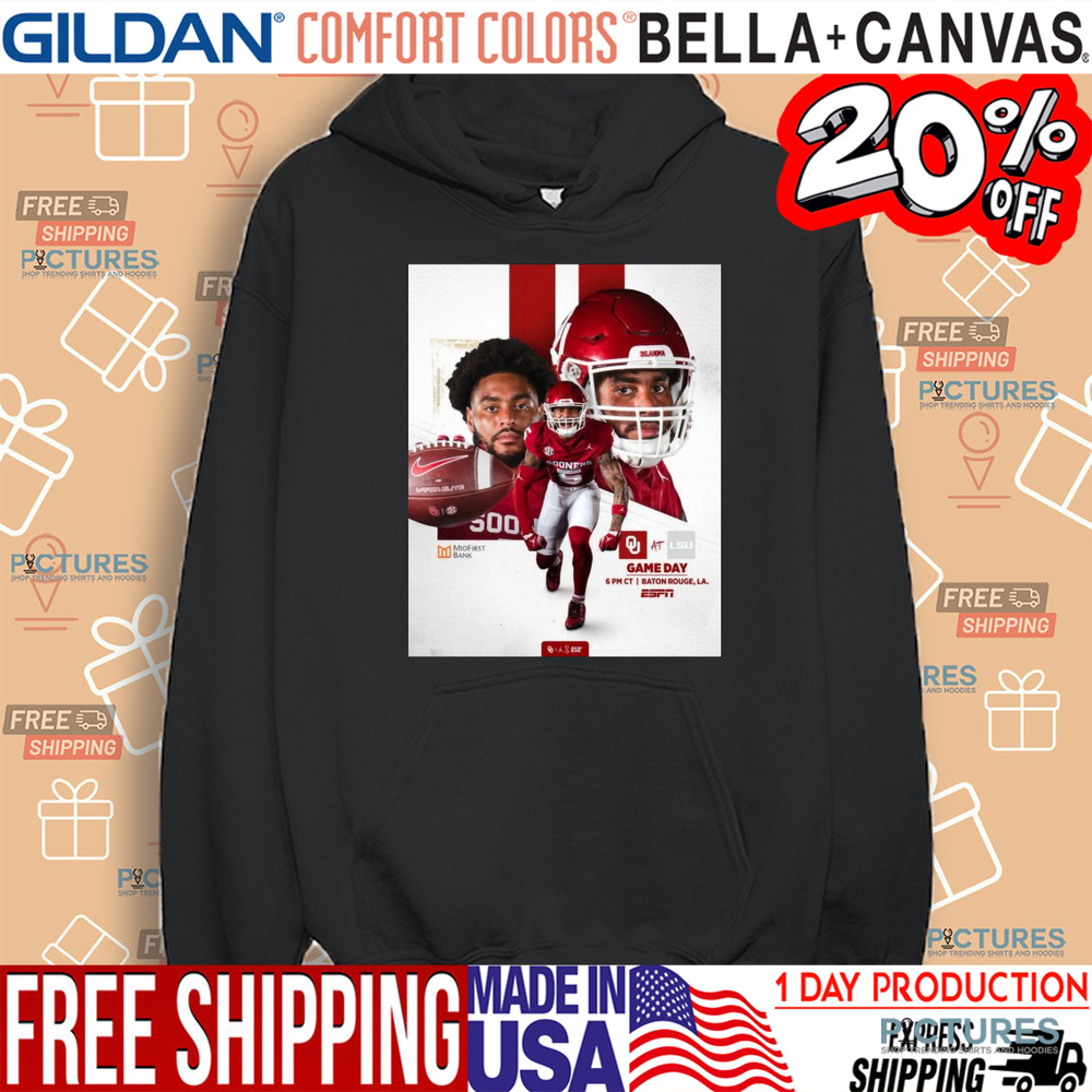 Oklahoma Sooners At LSU Tigers Gameday Baton Rouge LA Battle In The Bayou Poster Shirt Oklahoma Sooners At LSU Tigers Gameday Baton Rouge LA Battle In The Bayou Poster Shirt