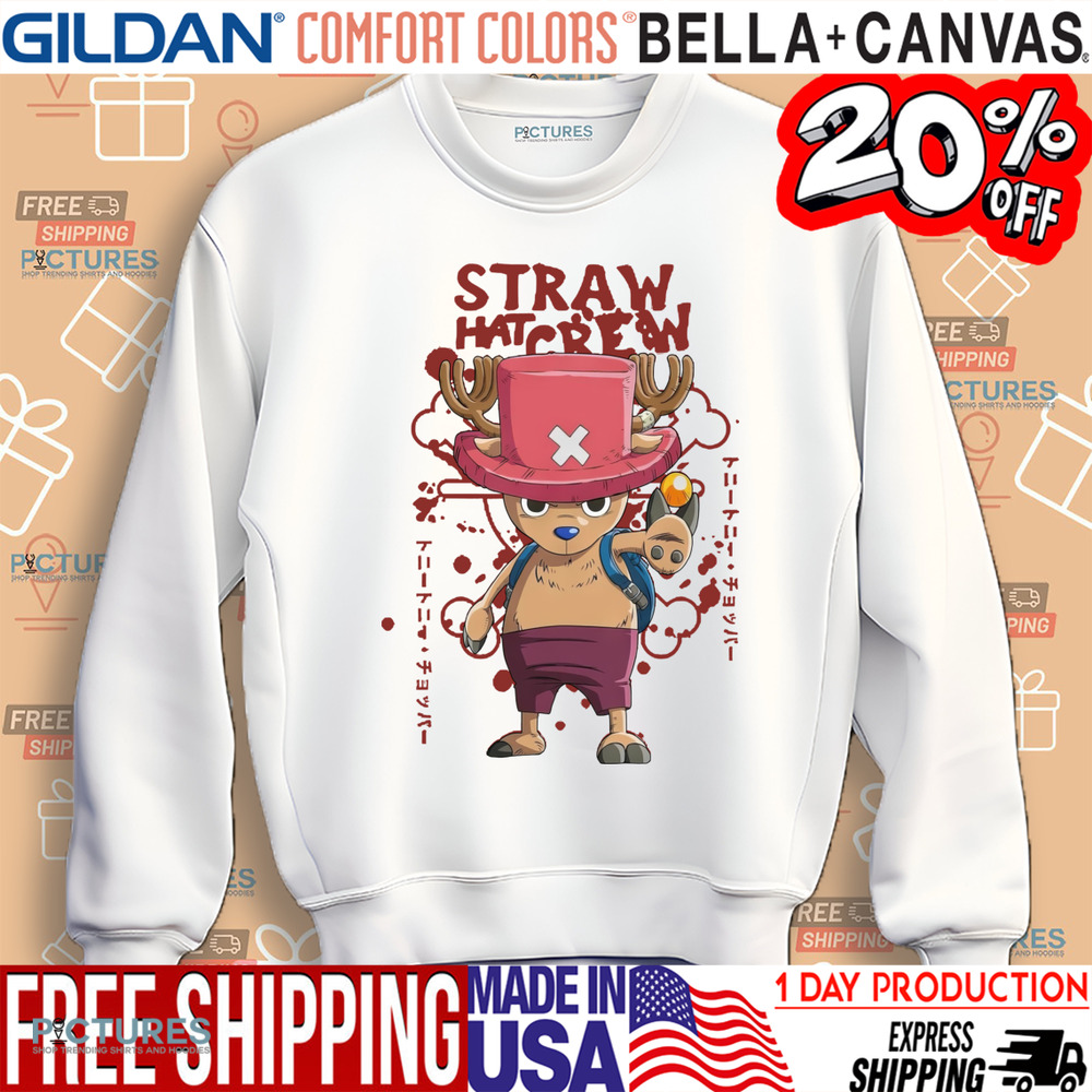 One Piece Tony Tony Chopper Straw Hatcrew Shirt