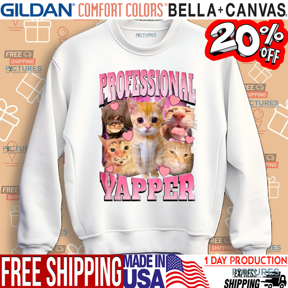 Professional Yapper Cute Cat Shirt