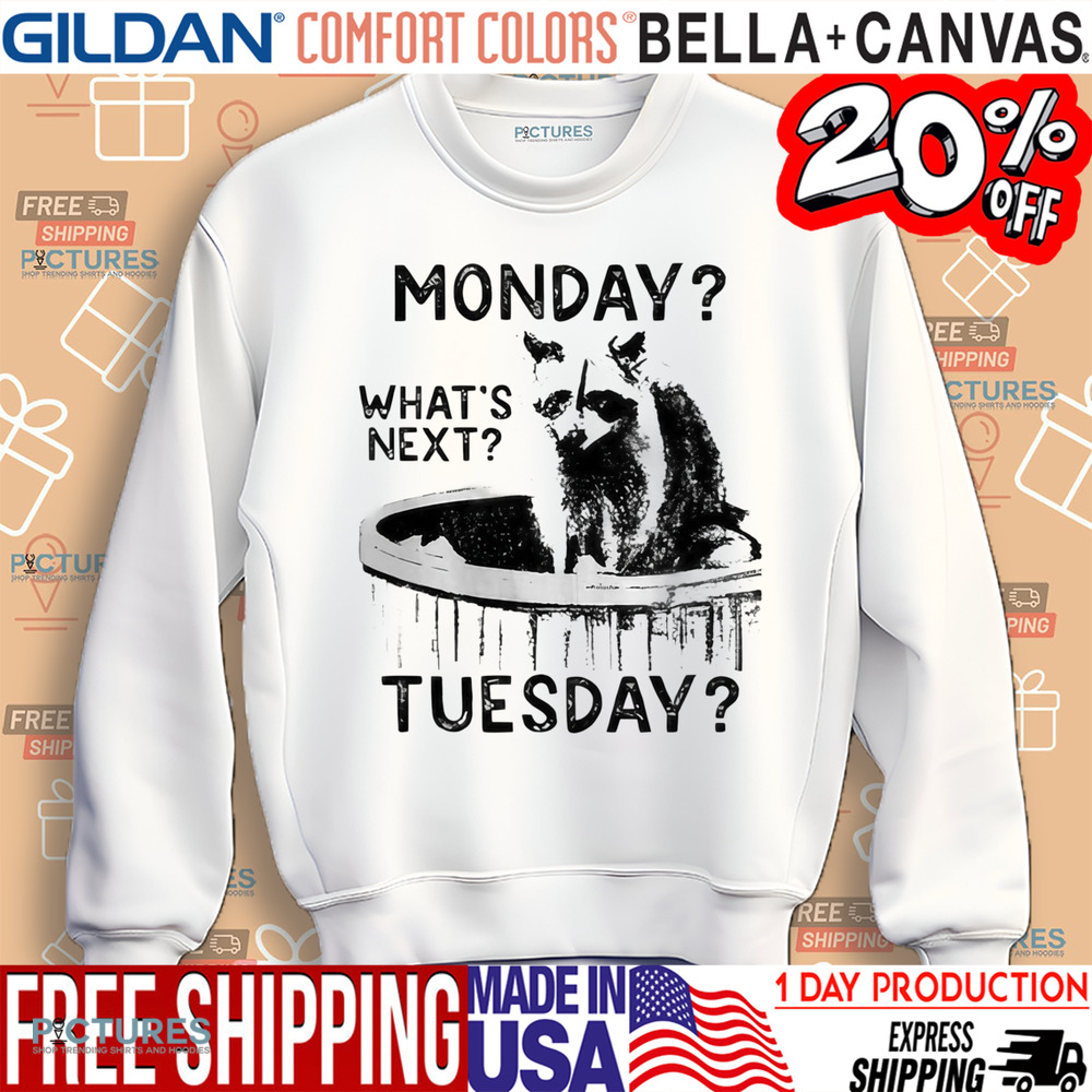 Raccoon Monday What’s Next Tuesday Shirt