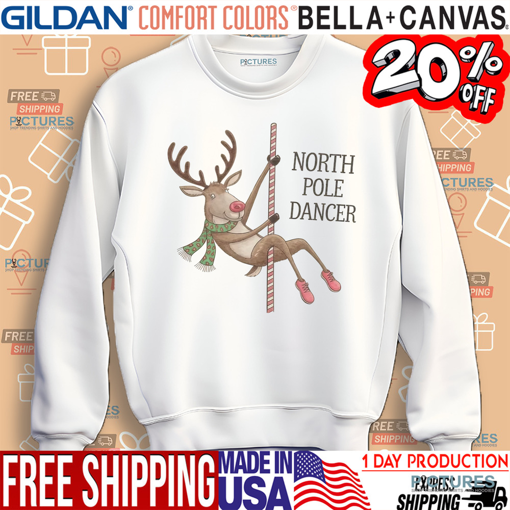 Reindeer North Pole Dancer Christmas Shirt