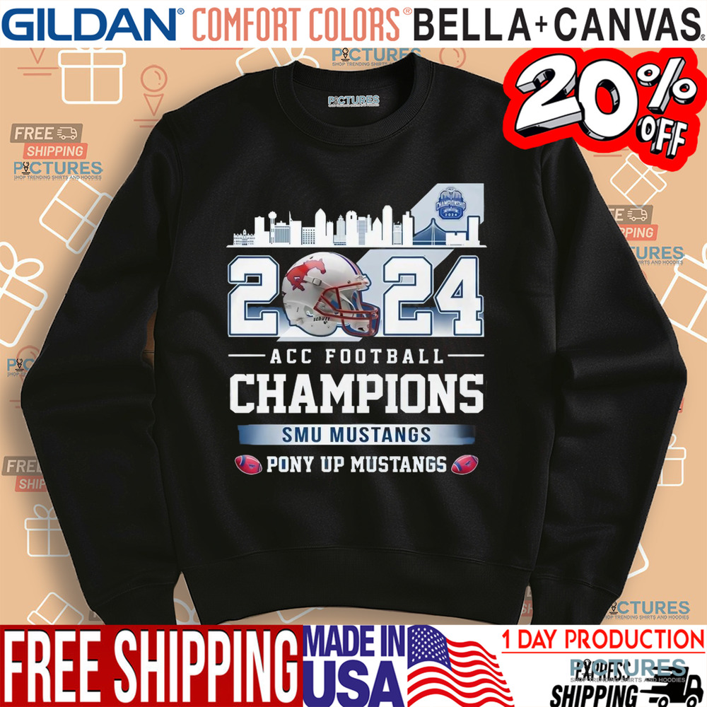 SMU Mustangs ACC Champions 2024 Pony Up Mustangs Shirt