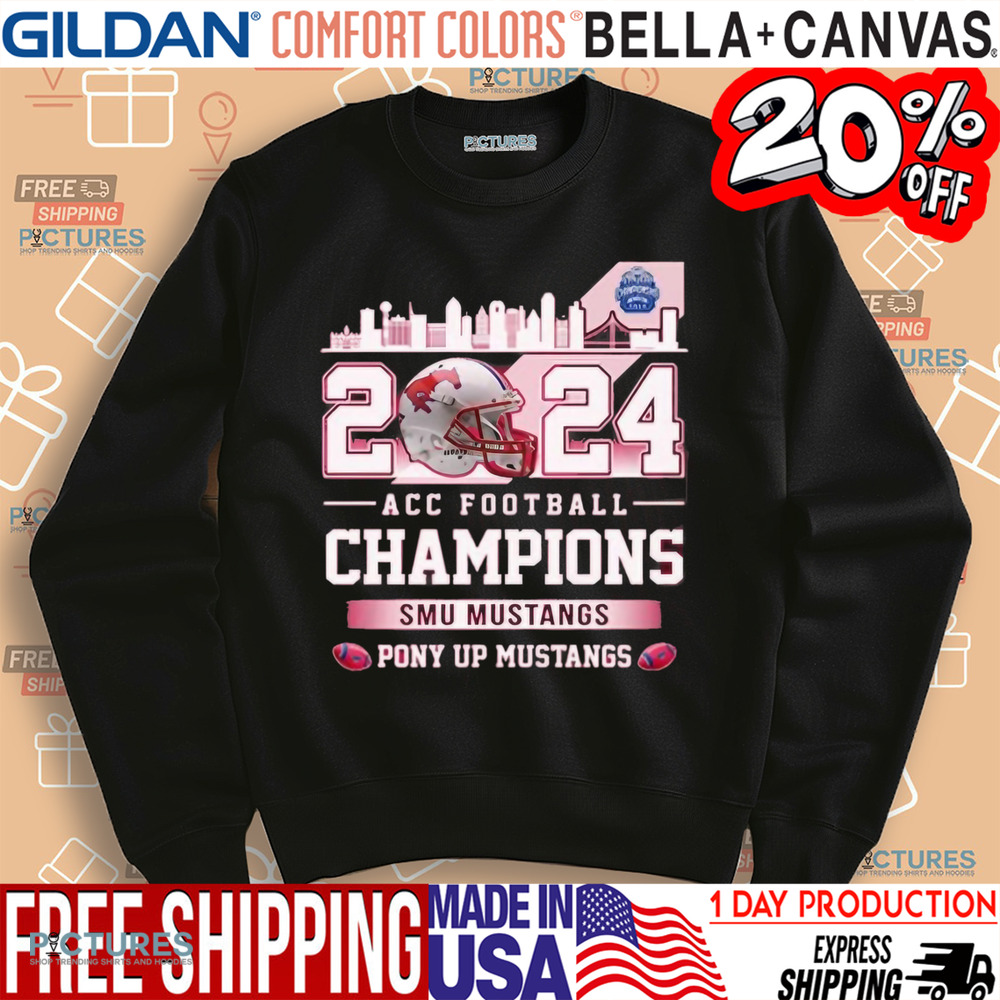 SMU Mustangs Football ACC Champions 2024 Pony Up Mustangs Shirt