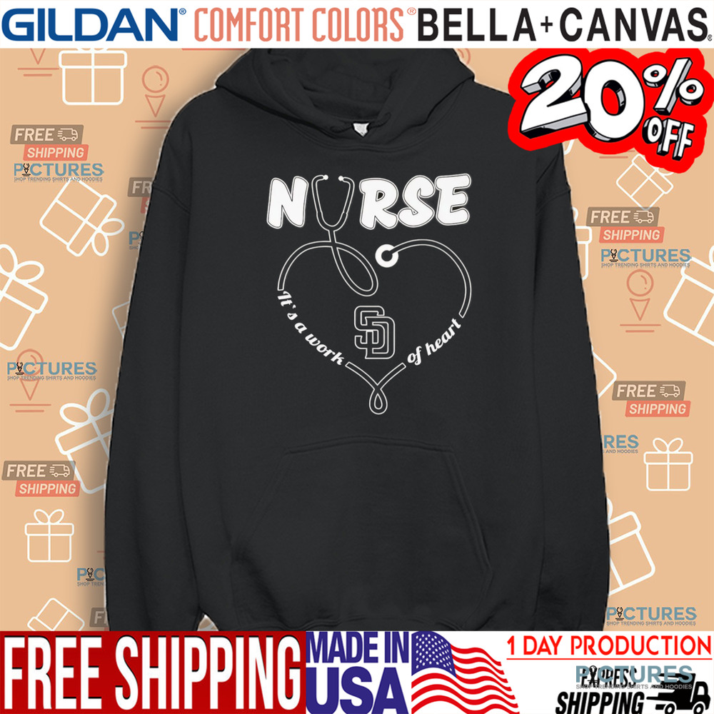 San Diego Padres nurse it’s a work of heart shirt San Diego Padres nurse it’s a work of heart shirt