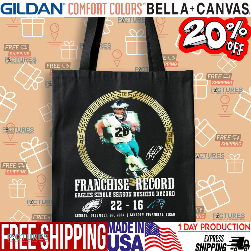 Saquon Barkley franchise record Eagles single season rushing record shirt