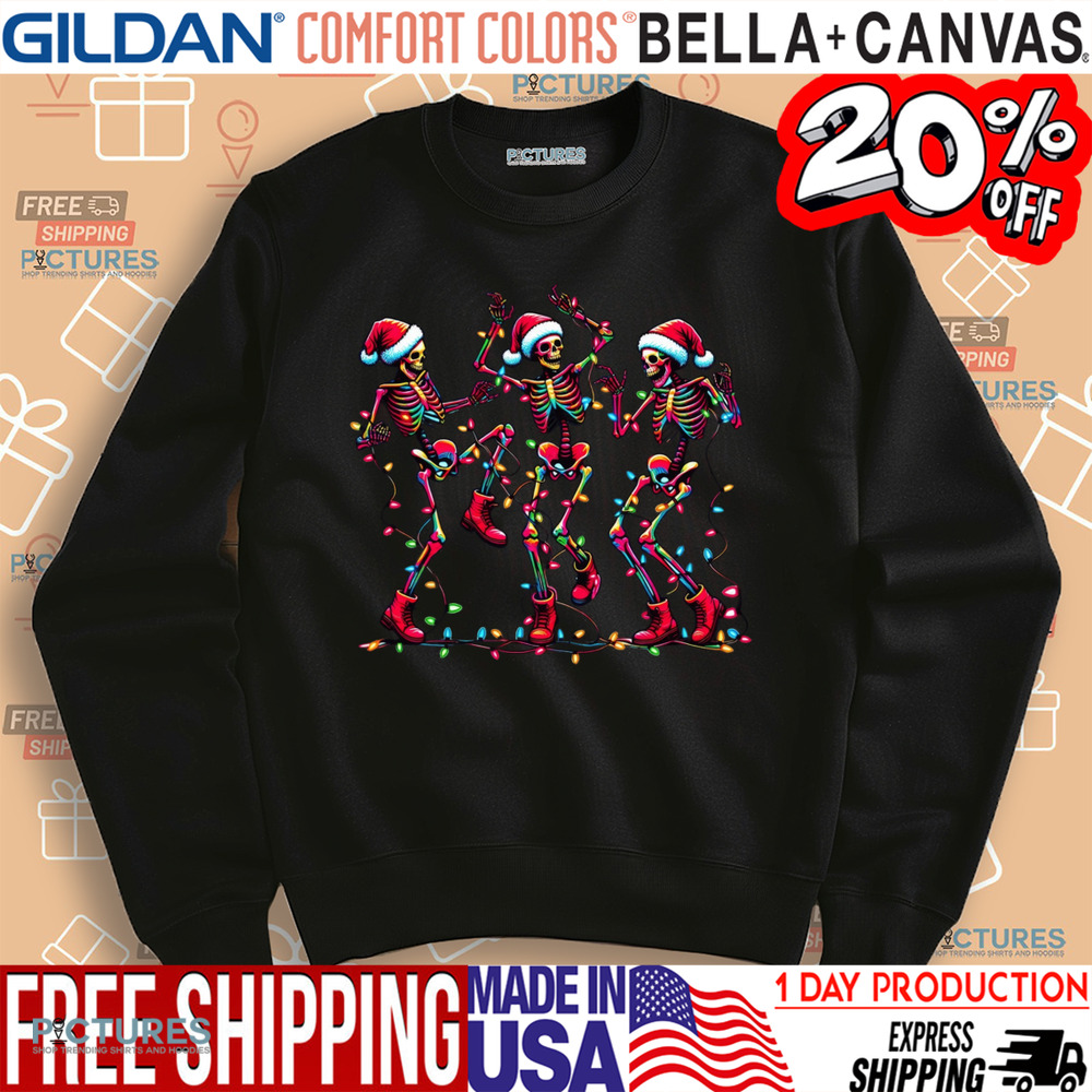 Skeleton Santa Dancing Christmas Shirt