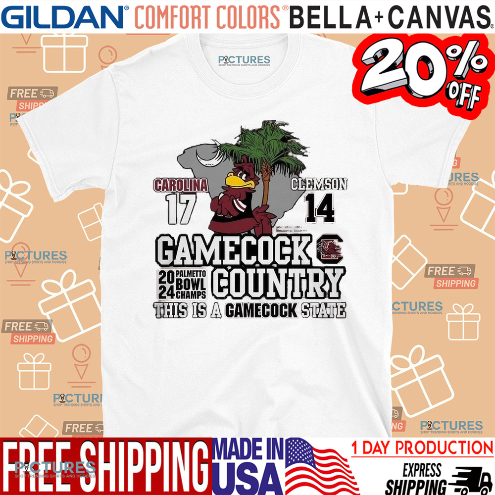 South Carolina Gamecocks vs. Clemson Tigers 17-14 Gamecock Country This Is A Gamecock State Shirt