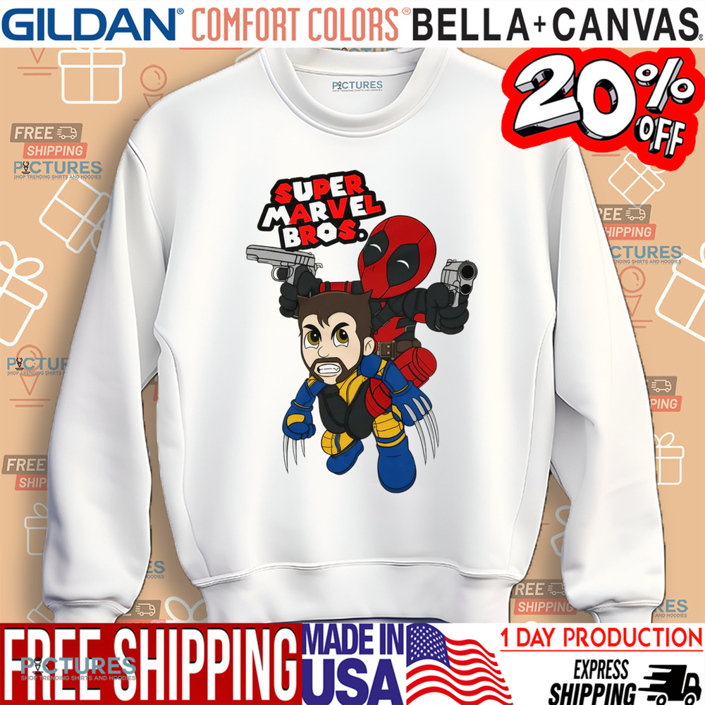 Super Marvel Bros Deadpool And Wolverine Shirt