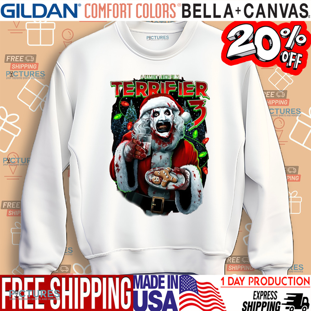 Terrifier 3 A Damien Leone Film Milk And Carnage Clown Xmas Shirt