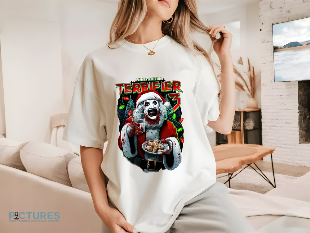 Terrifier 3 A Damien Leone Film Milk And Carnage Clown Xmas Shirt