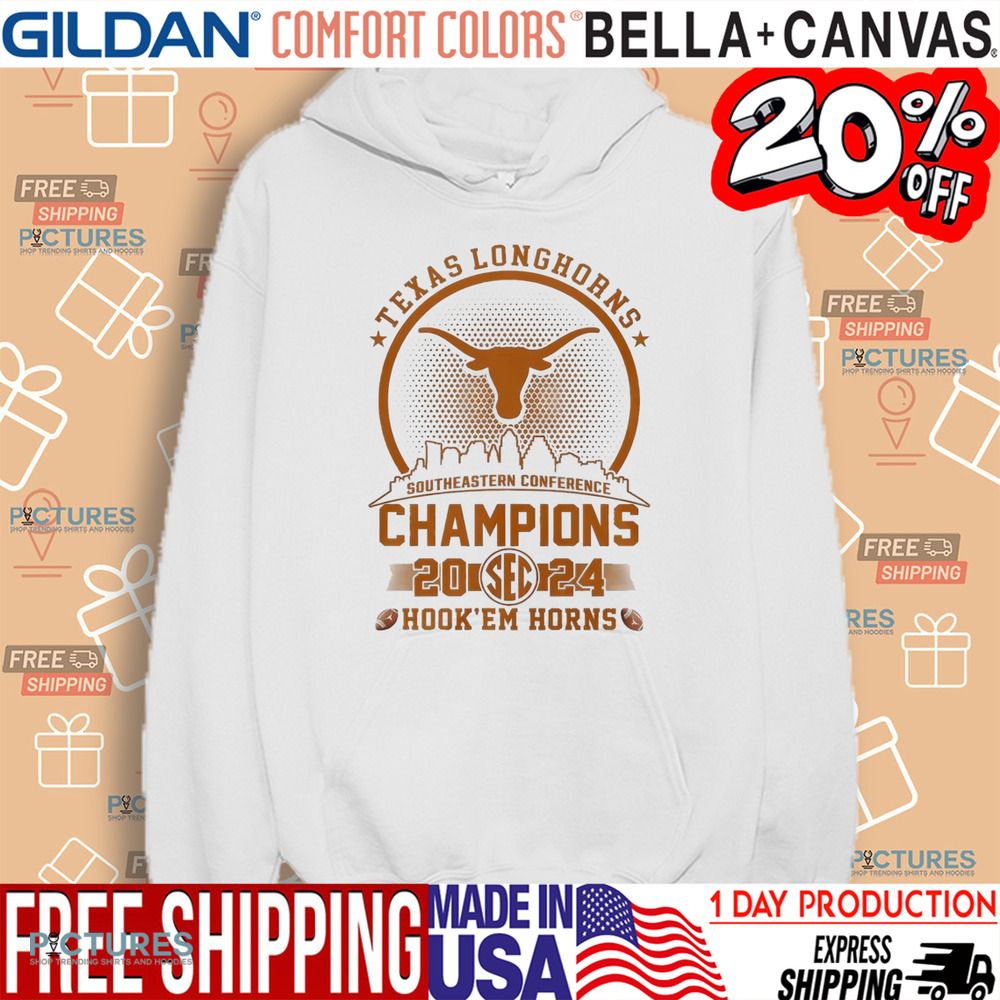 Texas Longhorns Southeastern Conference Champions Sec 2024 Hook'em Horns Shirt