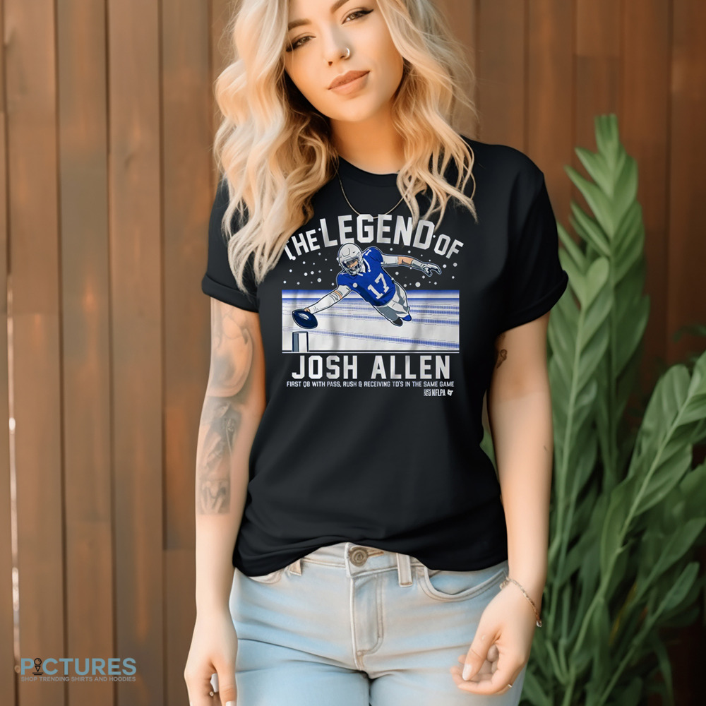 The Legend Of Josh Allen First QB With Pass Rush And Receiving TD's In The Same Game Buffalo Bills Shirt