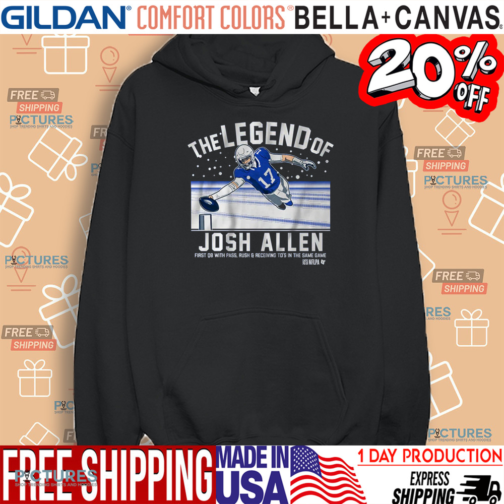 The Legend Of Josh Allen First QB With Pass Rush And Receiving TD's In The Same Game Buffalo Bills Shirt