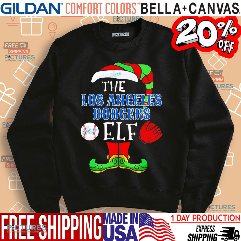 The Los Angeles Dodgers ELF Christmas Shirt