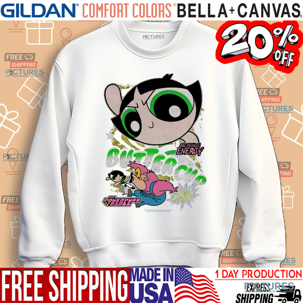 The Powerpuff Girls Buttercup Big Menage Energy Shirt
