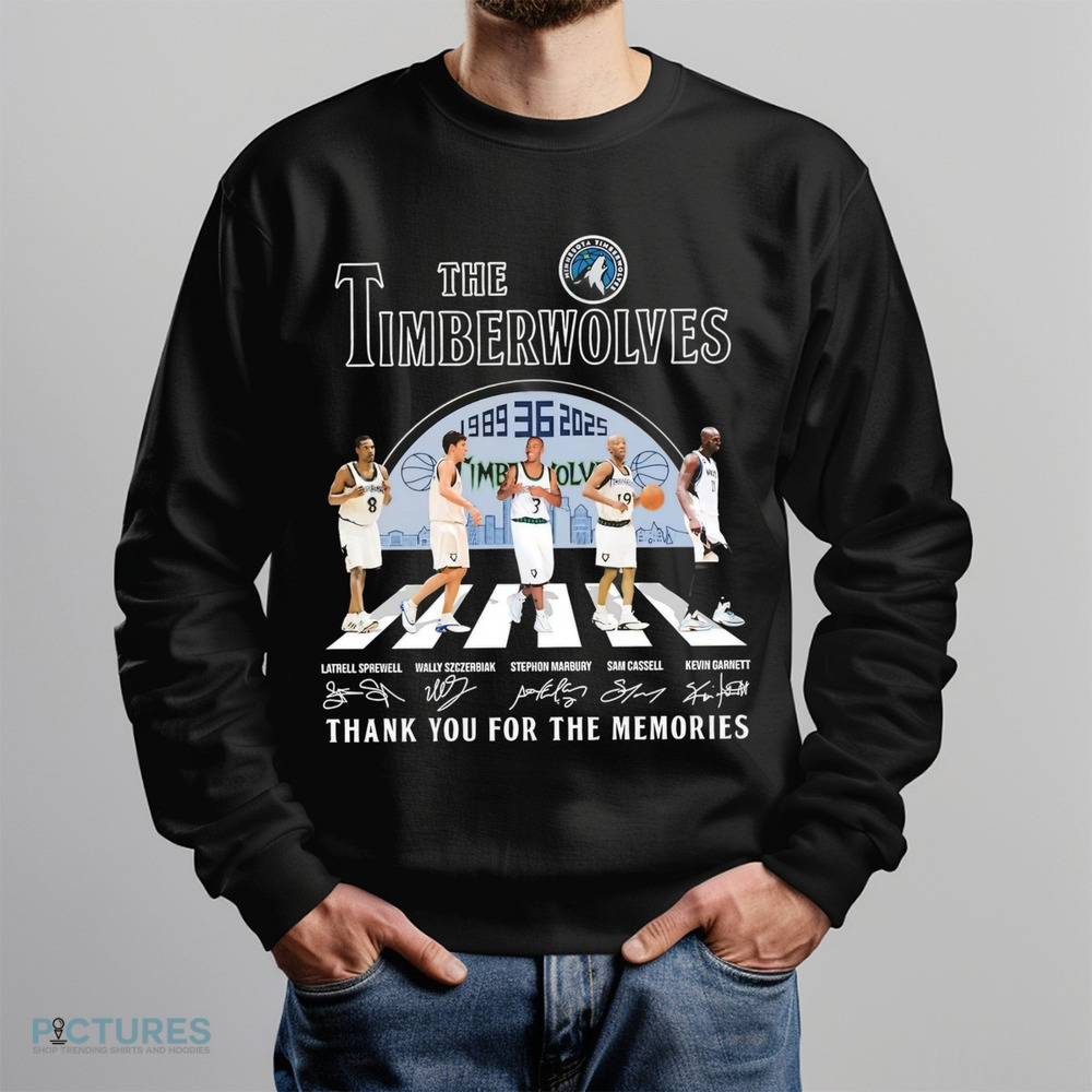 The Timberwolves Abbey Road 36 years 1989 2025 thank you for the memories shirt