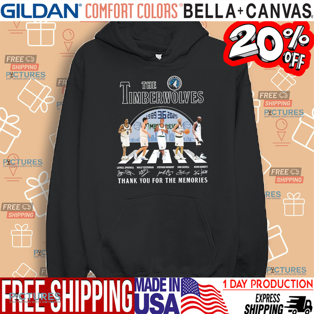 The Timberwolves Abbey Road 36 years 1989 2025 thank you for the memories shirt