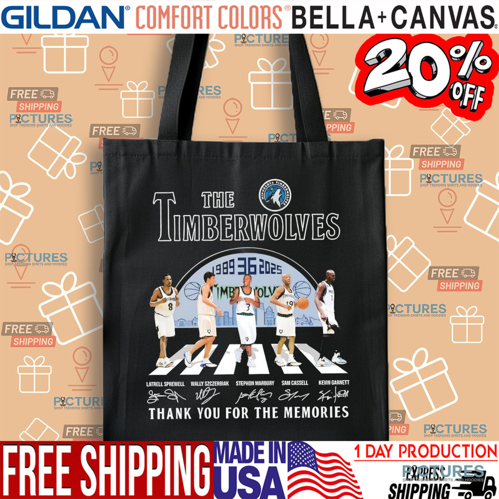 The Timberwolves Abbey Road 36 years 1989 2025 thank you for the memories shirt