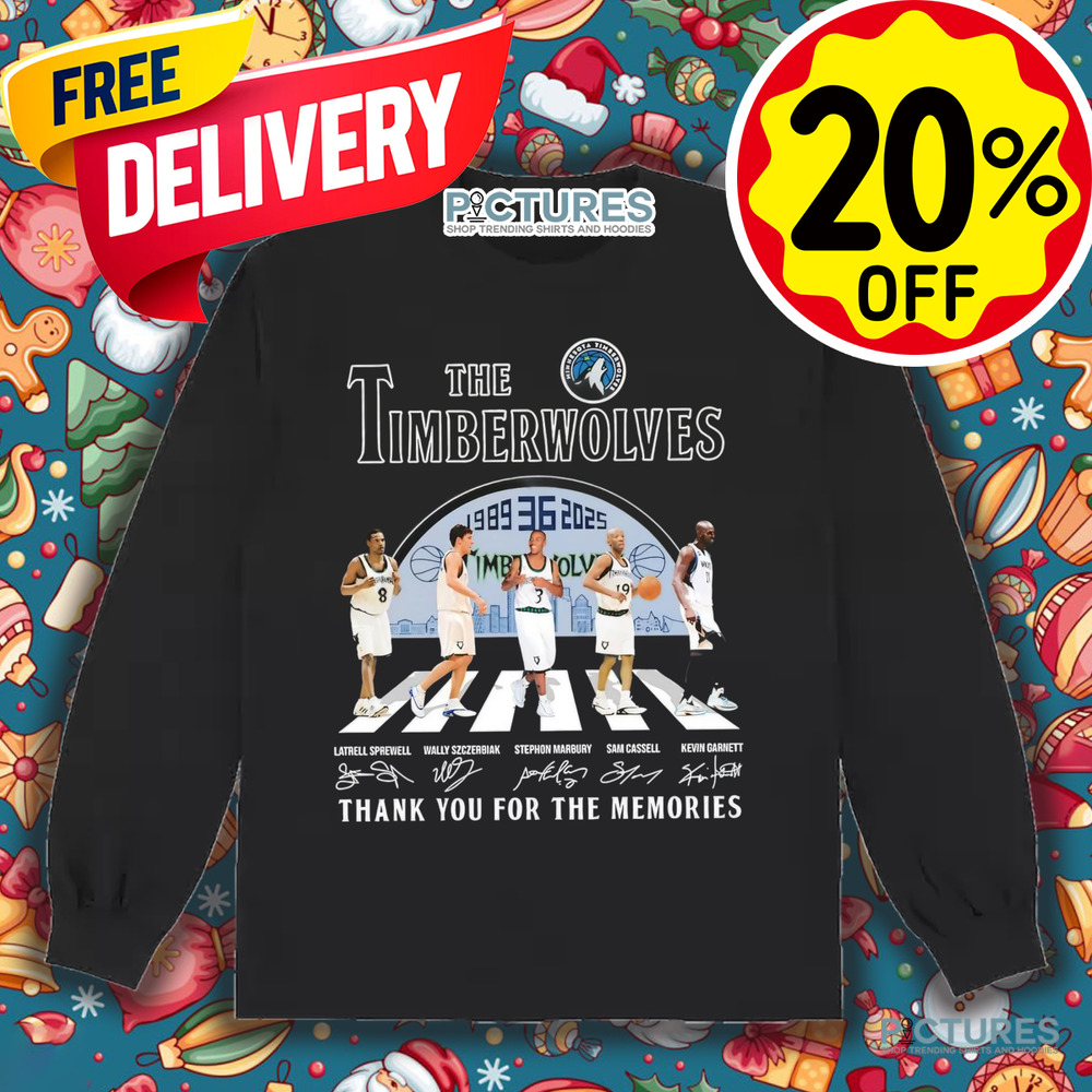 The Timberwolves Abbey Road 36 years 1989 2025 thank you for the memories shirt