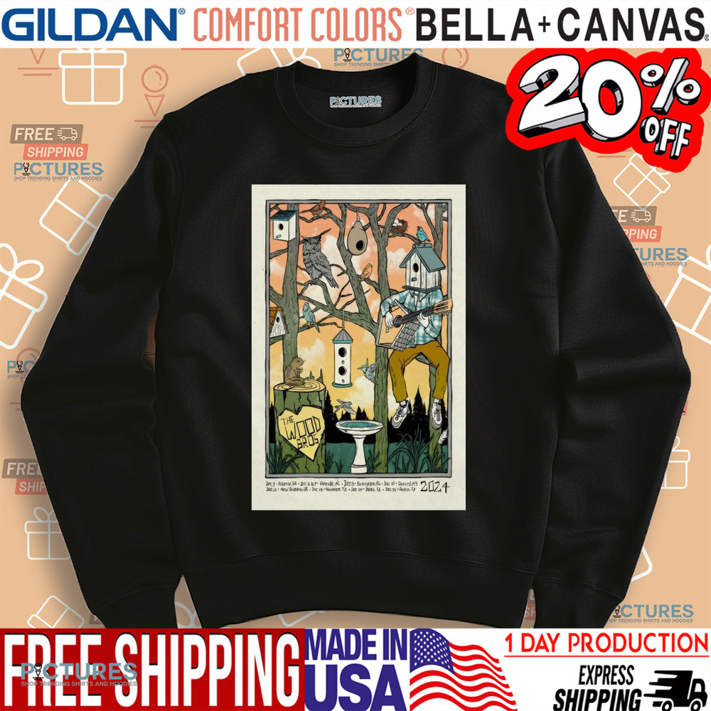 The Wood Brothers December 2024 Tour Poster Shirt