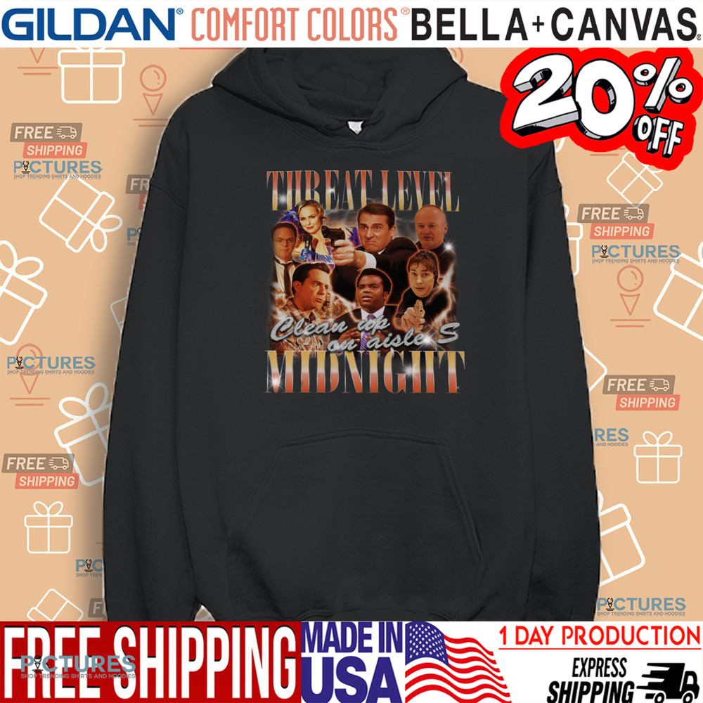 Threat Level Midnight The Office TV Show Clean Up On Aisle S Vintage Bootleg Shirt