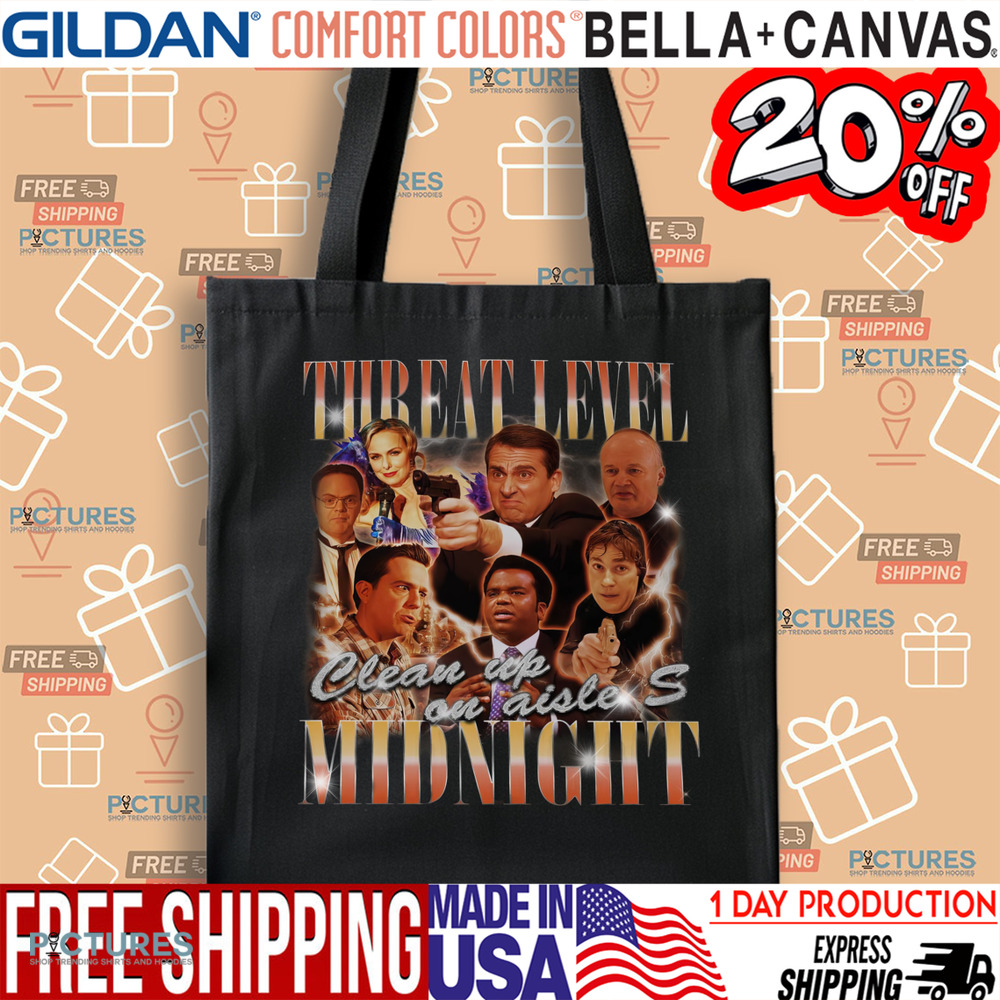 Threat Level Midnight The Office TV Show Clean Up On Aisle S Vintage Bootleg Shirt