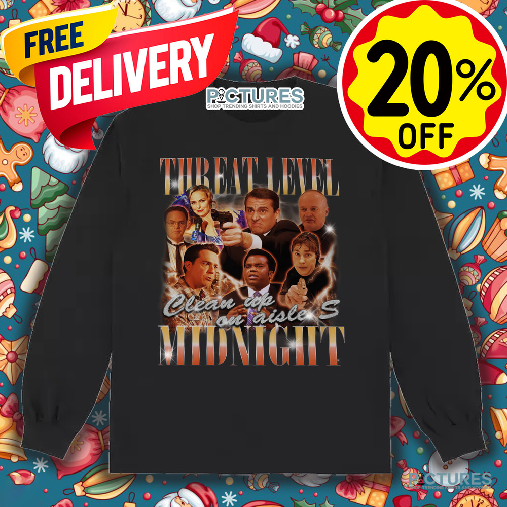 Threat Level Midnight The Office TV Show Clean Up On Aisle S Vintage Bootleg Shirt