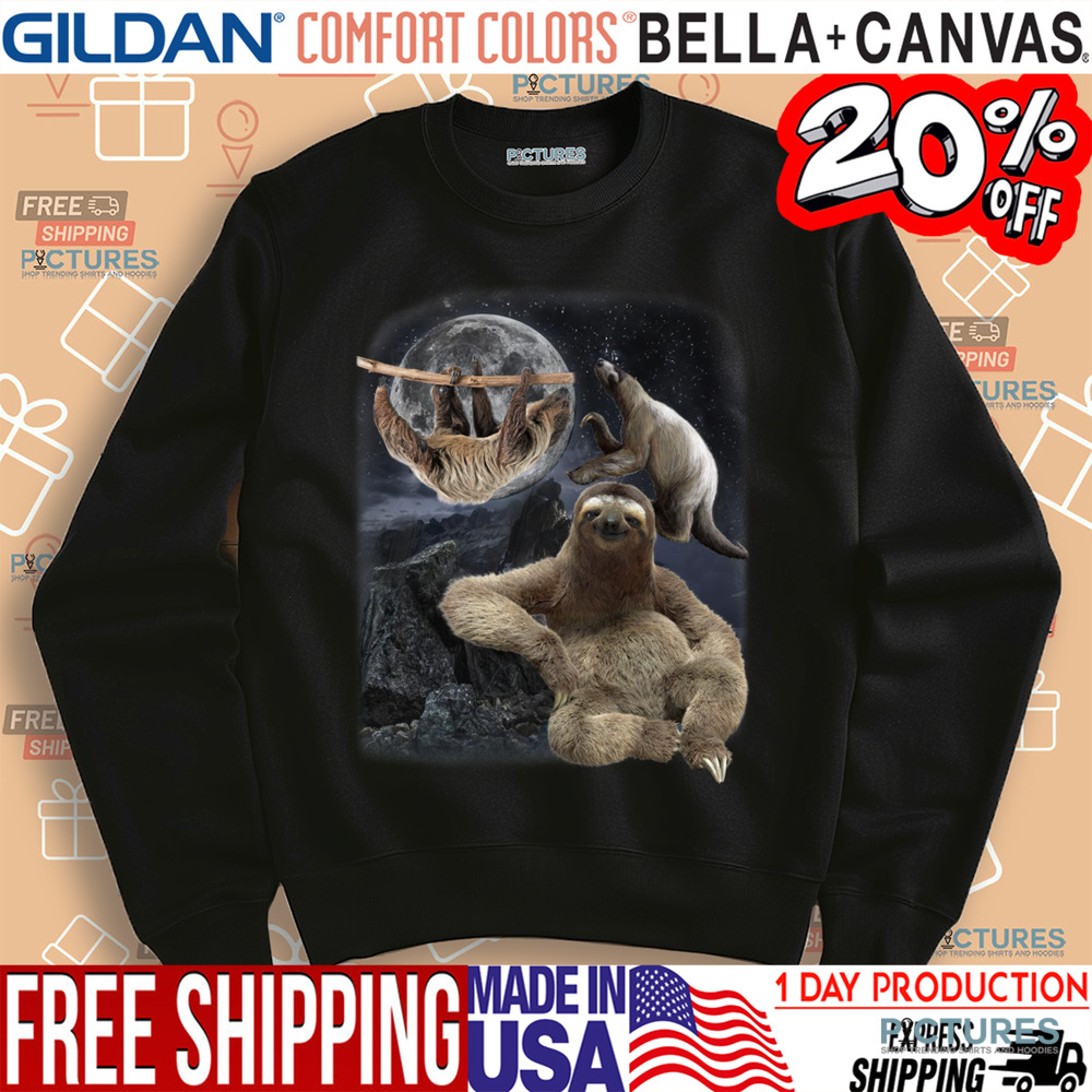 Three Sloths Nature Moon Vintage Shirt