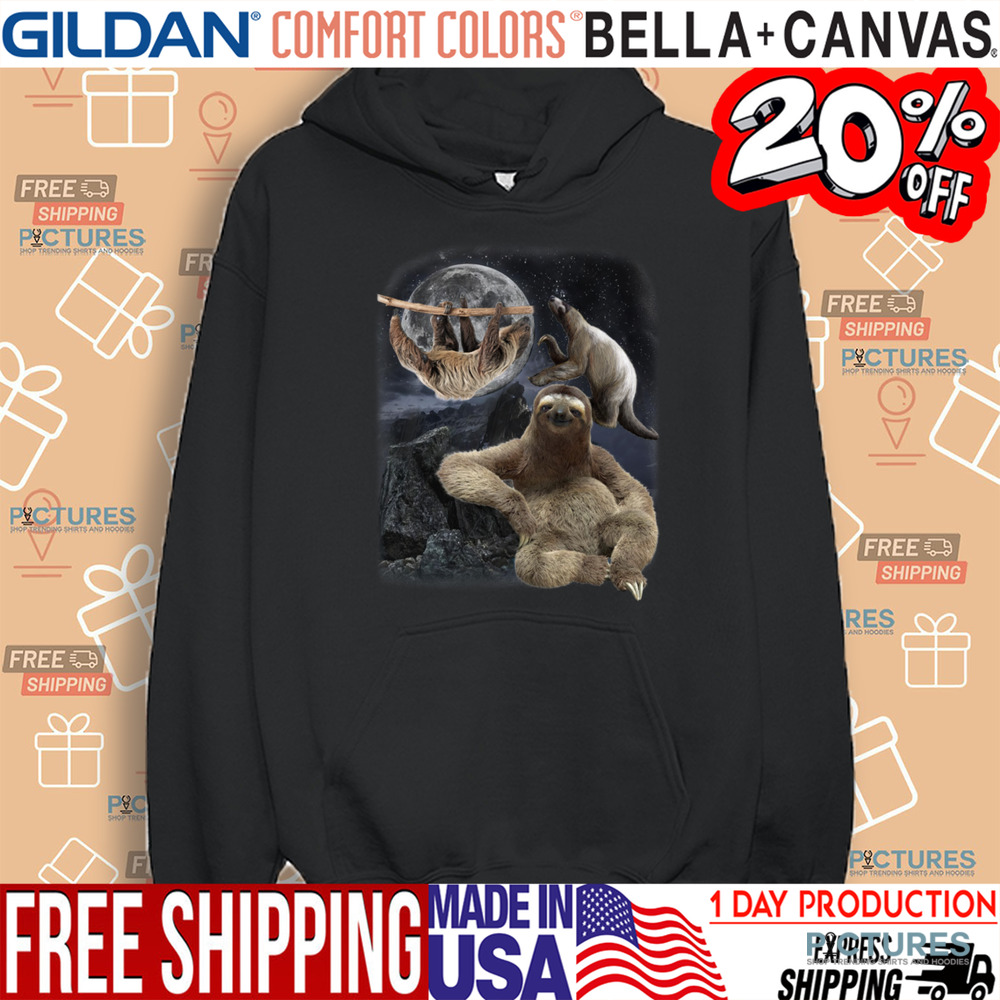 Three Sloths Nature Moon Vintage Shirt