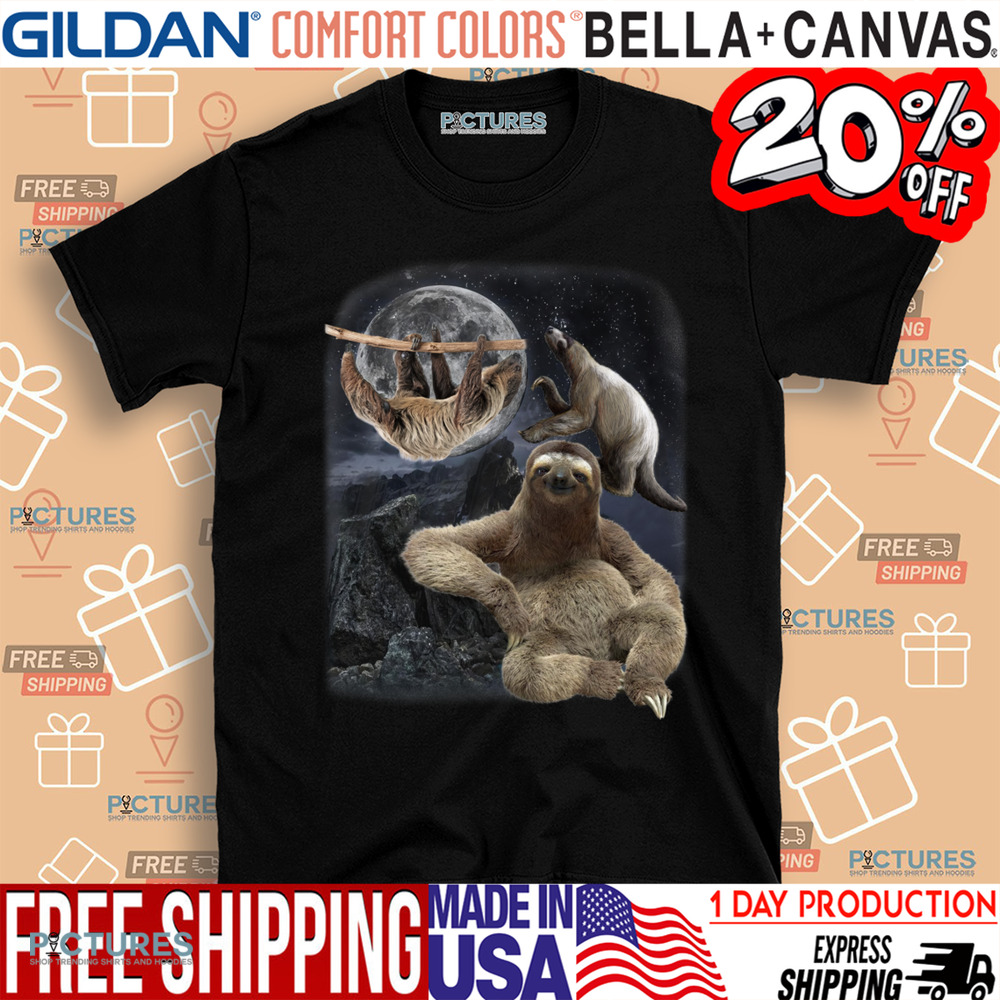Three Sloths Nature Moon Vintage Shirt