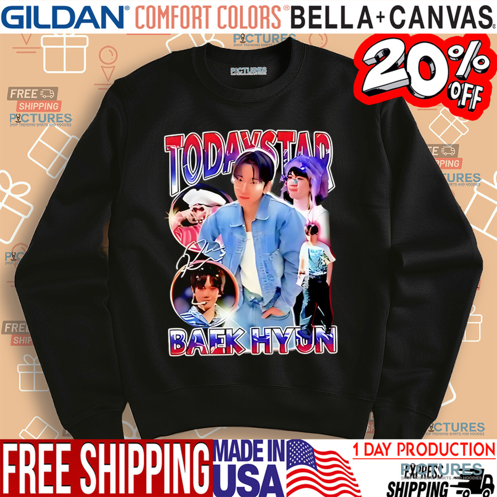 Today Star Baekhyun Vintage Bootleg shirt