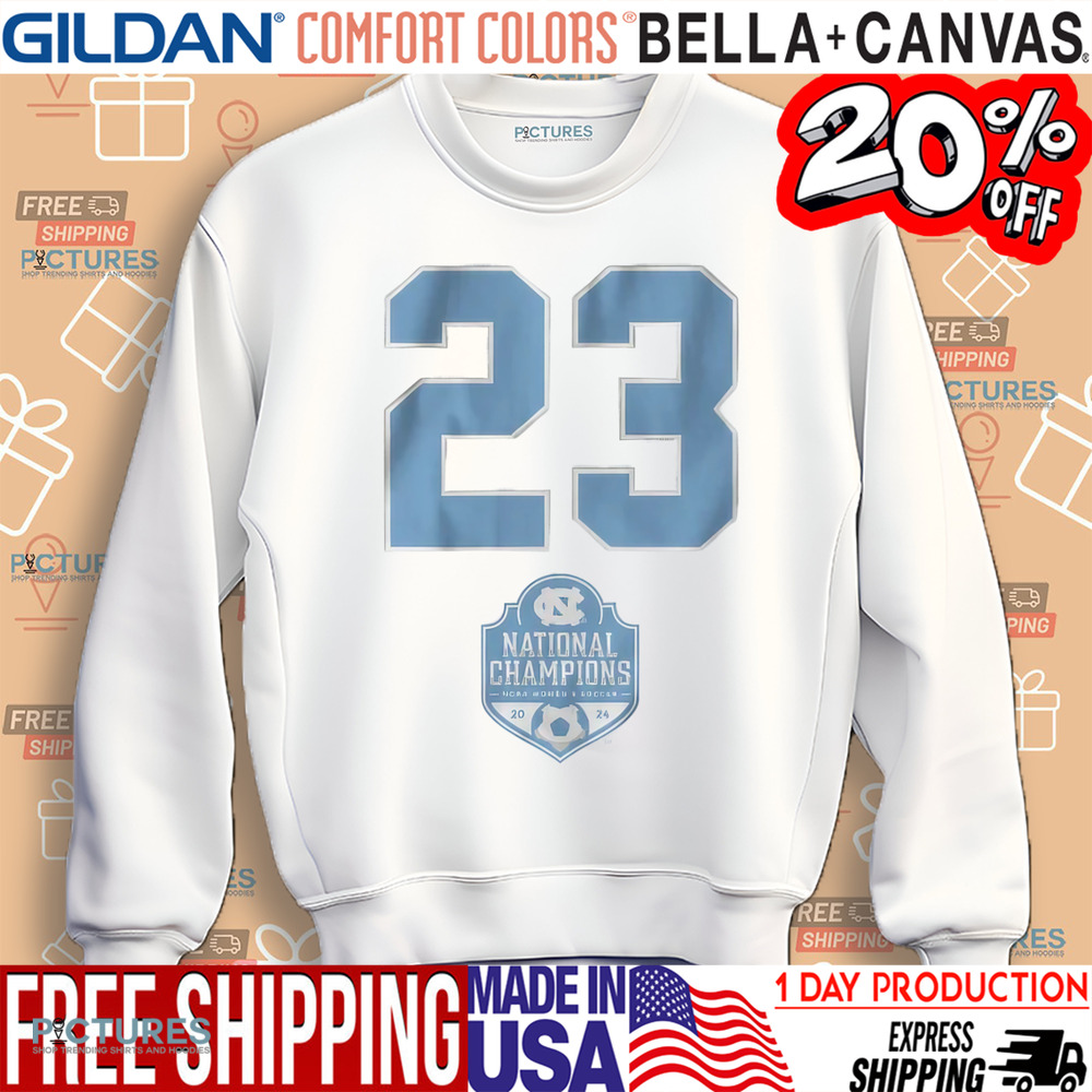UNC Women's Soccer 23x National Champions 2024 Shirt
