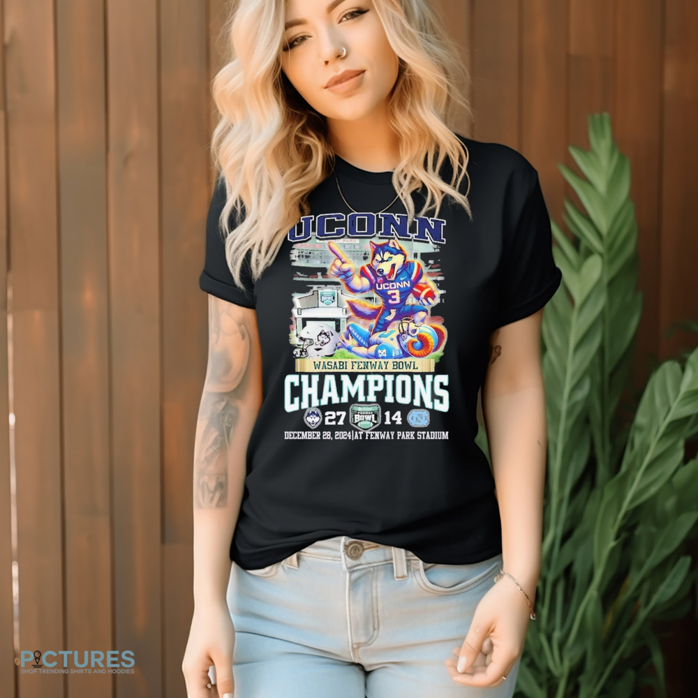 Uconn Wasabi Fenway Bowl Champions 27-14 December 28 2024 At Fenway Park Stadium Shirt
