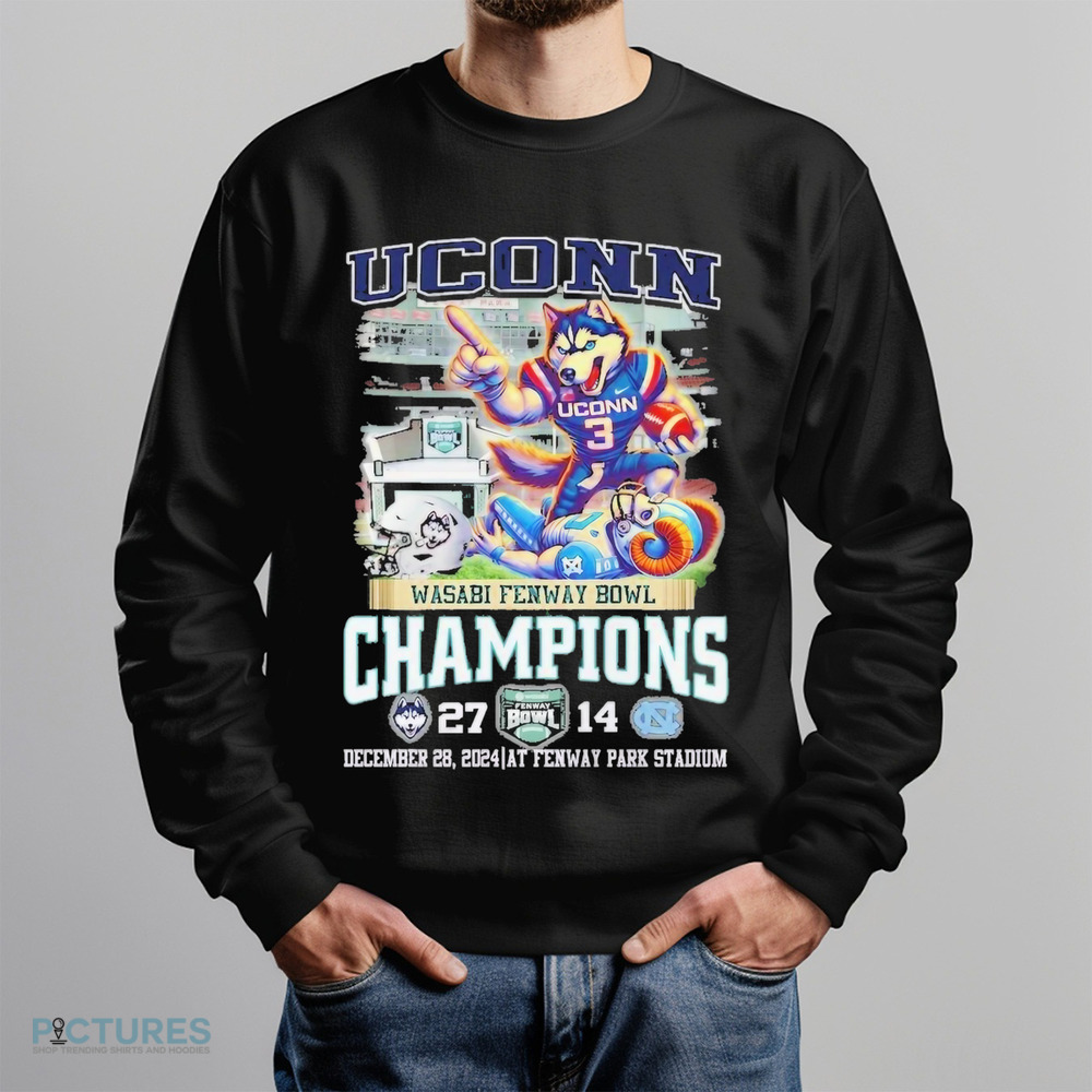 Uconn Wasabi Fenway Bowl Champions 27-14 December 28 2024 At Fenway Park Stadium Shirt