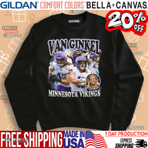 Vikings Brian Flores Van Ginkel Vintage Bootleg Shirt