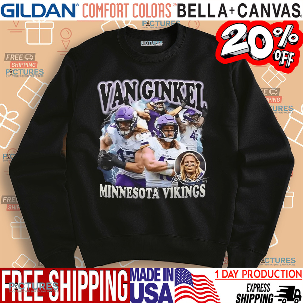 Vikings Brian Flores Van Ginkel Vintage Bootleg Shirt
