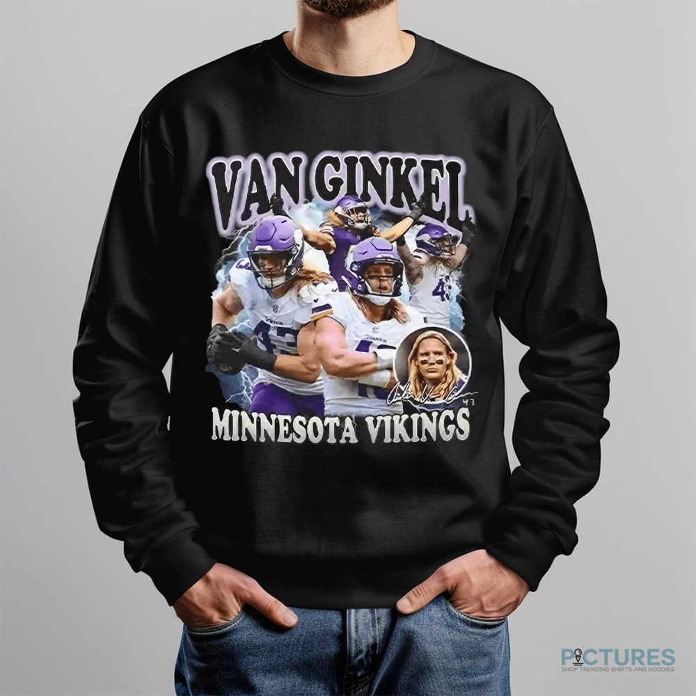 Vikings Brian Flores Van Ginkel Vintage Bootleg Shirt