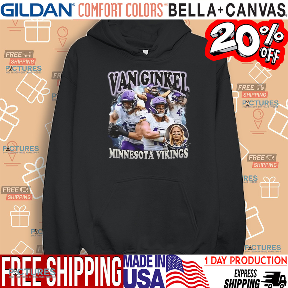 Vikings Brian Flores Van Ginkel Vintage Bootleg Shirt