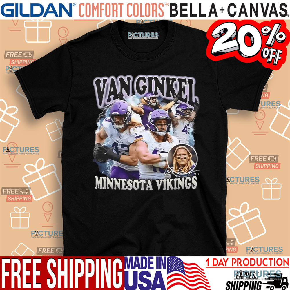 Vikings Brian Flores Van Ginkel Vintage Bootleg Shirt