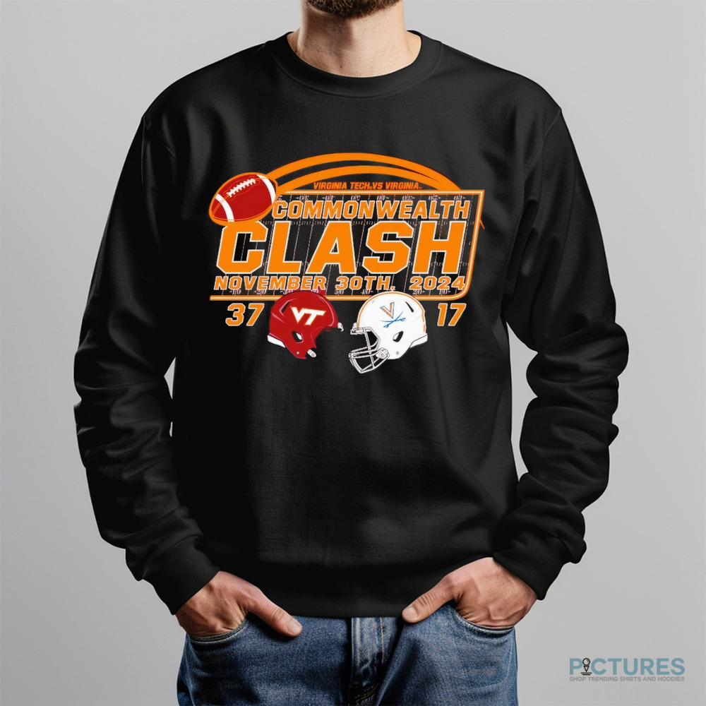 Virginia Tech Hokies vs. Virginia Cavaliers 2024 Commonwealth score shirt