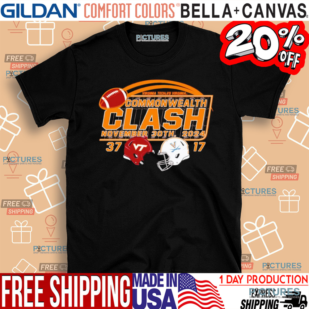 Virginia Tech Hokies vs. Virginia Cavaliers 2024 Commonwealth score shirt